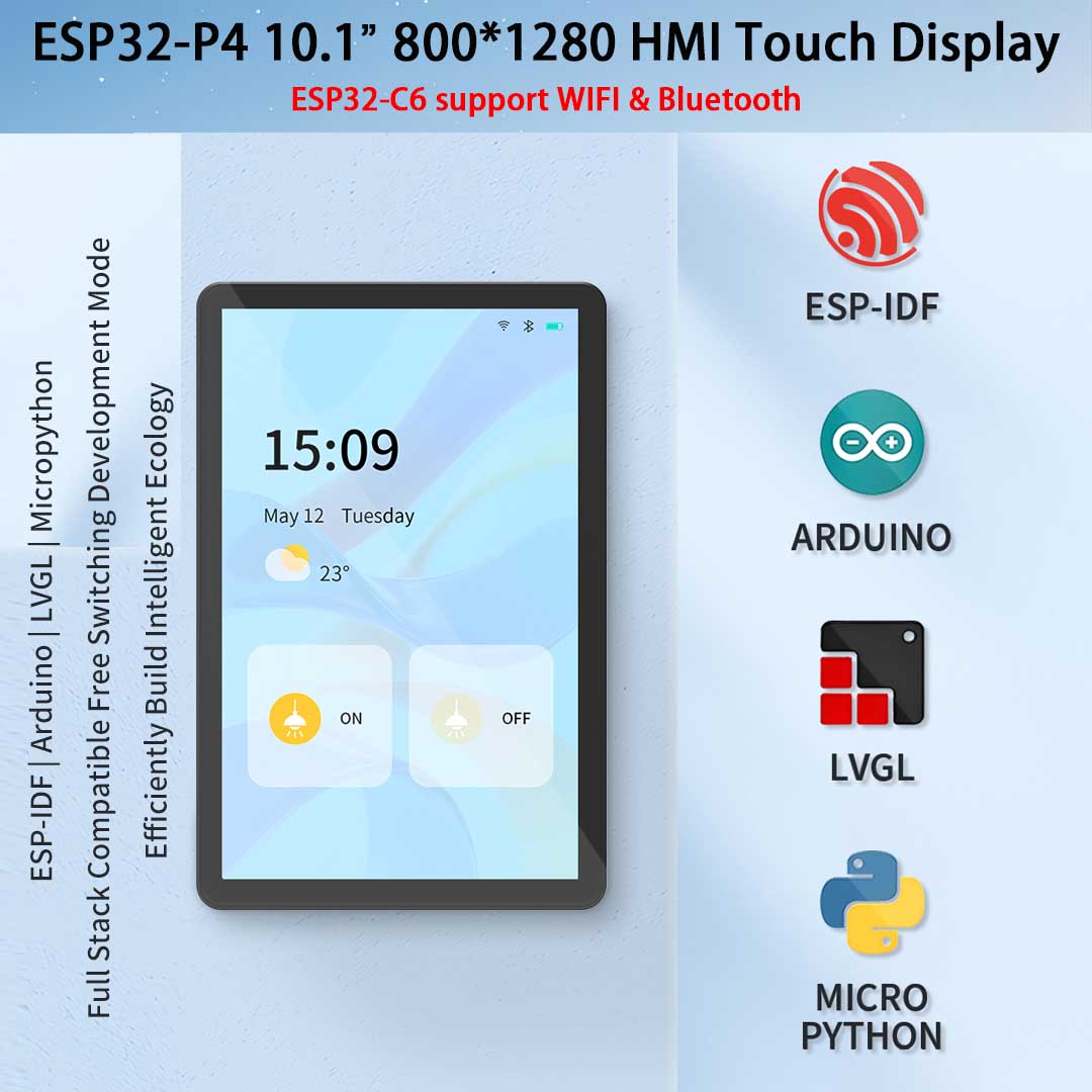 ESP32-P4 10.1 inch 800*1280 IP - đánh giá và giá Esp32 P4