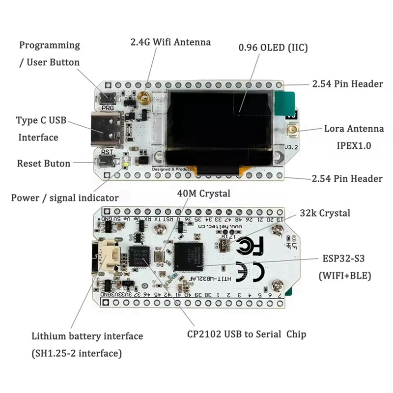 Heltec LoRa32 V3 863-928MHZ ES - đánh giá và giá Esp32 S3