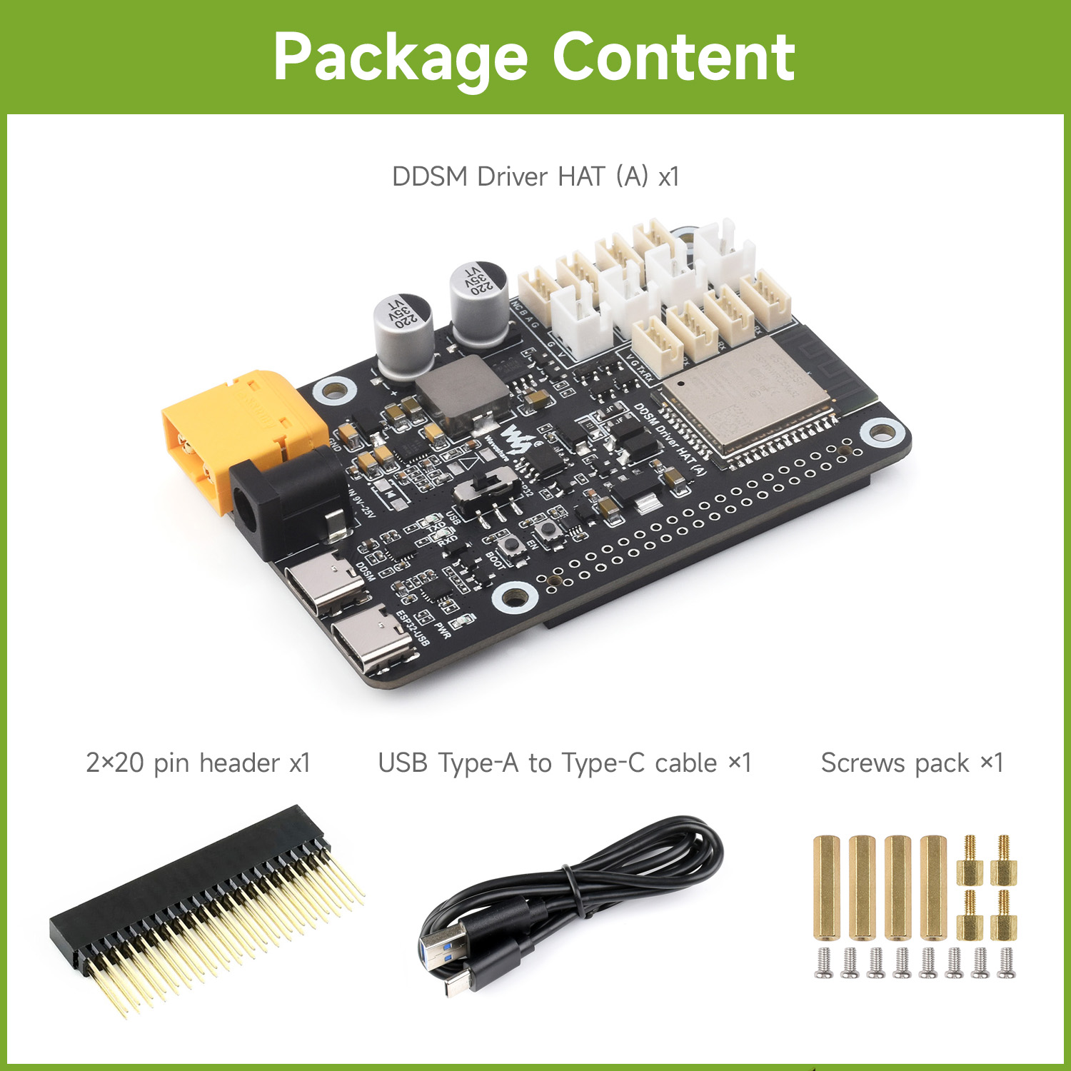 Waveshare Direct Drive Servo M - đánh giá và giá Esp32 Uart Module